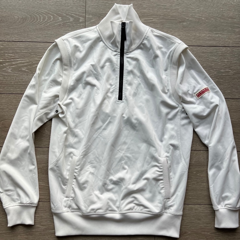 Burberry, Large, White Half Zip Pullover